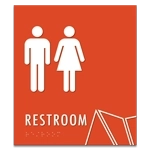 Restroom Sign w/Unisex Symbols