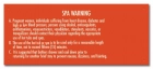 Rhode Island Spa Warning Sign