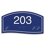 Room Number Sign with Symbols