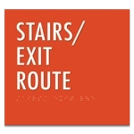 "Stairs/Exit Route" Egress Sign - CA Compliant