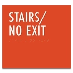 "Stairs/No Exit" Egress Sign - CA Compliant