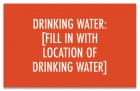 Texas Drinking Water Location Sign