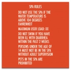 Texas Spa Rules Pool Sign