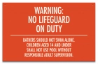 Utah No Lifeguard Pool Sign