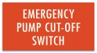 Virginia Emergency Pump Cut-Off Switch Sign