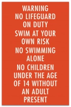 Virginia No Lifeguard Sign