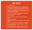 Virginia Spa Rules Sign