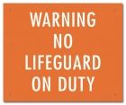 Washington DC No Lifeguard Pool Sign