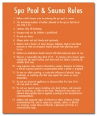 Washington DC Spa & Sauna Rules Sign