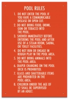 Wisconsin Pool Rules Sign