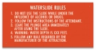 Wisconsin Waterslide Rules Sign