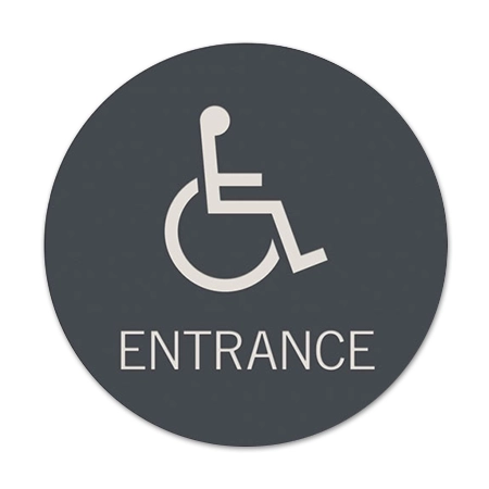 Accessible Entrance Sign w/ISA Symbol