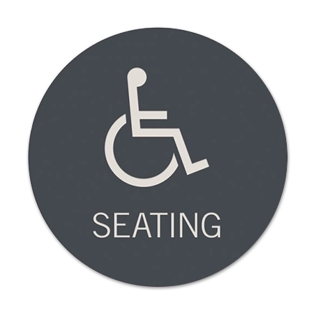 Accessible Seating Sign w/ISA Symbol