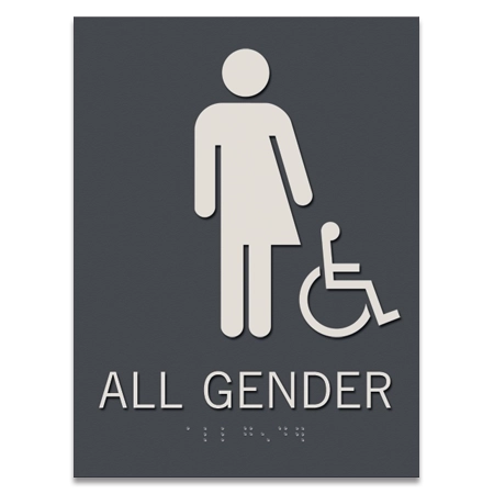 All Gender Restroom Sign w/ISA Symbol