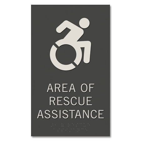Area of Rescue Assistance Sign - NYC Compliant
