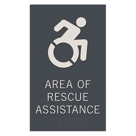 Area of Rescue Assistance Sign - NYC Compliant