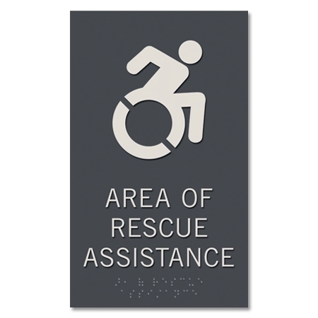 Area of Rescue Assistance Sign - NYC Compliant