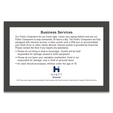 Business Services Insert w/Message Holder