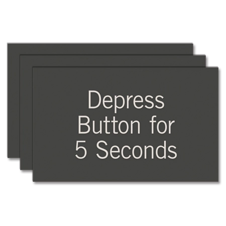 Depress Button Sign - Pack of 3