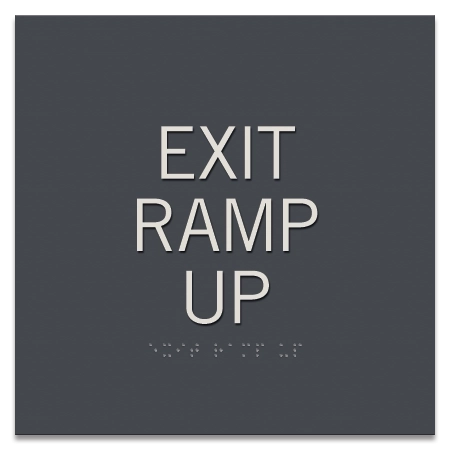 Exit Ramp Up Egress Sign - CA Compliant