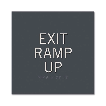 Exit Ramp Up Egress Sign - CA Compliant