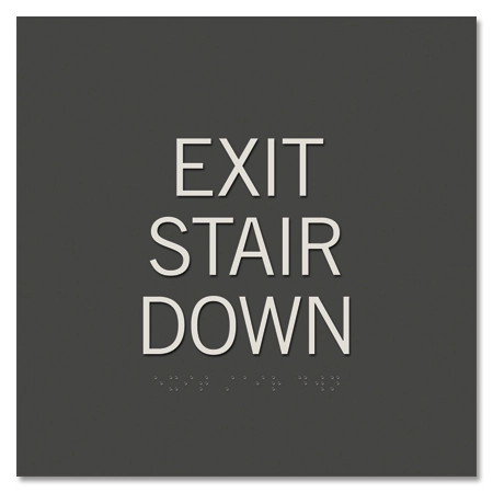 Exit Stair DownEgress Sign - CA Compliant