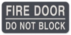 Fire Door - Do Not Block Label - 4 Pack