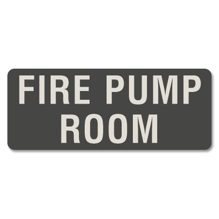 Fire Pump Room Label