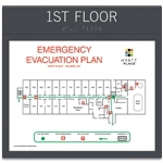 Floor Identification Sign w/Evacuation Plan