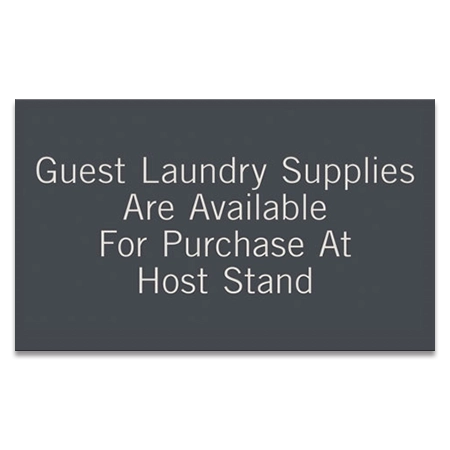 Guest Laundry Supplies Sign