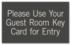 Guest Room Key Card Sign