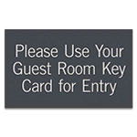 Guest Room Key Card Sign