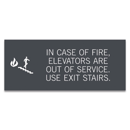 In Case of Fire, Elevators Are Out of Service... w/No Braille