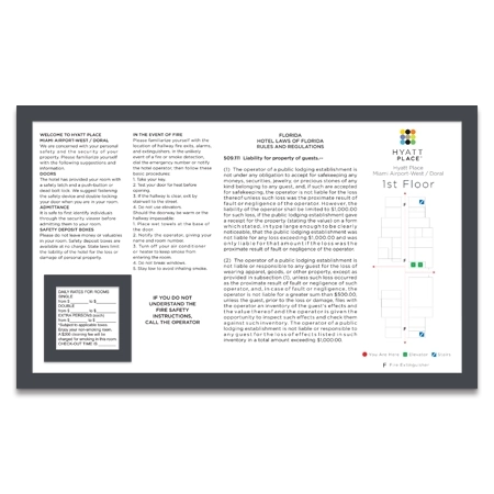 In-Room Evacuation Plans w/State Laws