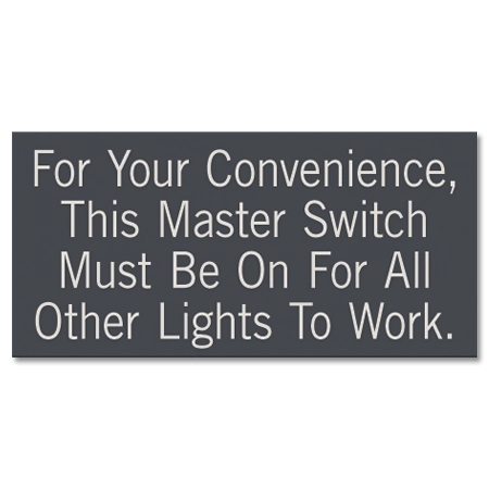 Master Switch Sign