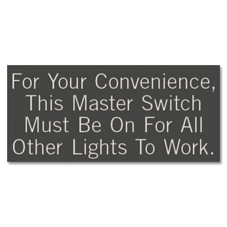 Master Switch Sign