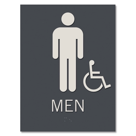 Men Sign w/Male & ISA Symbols