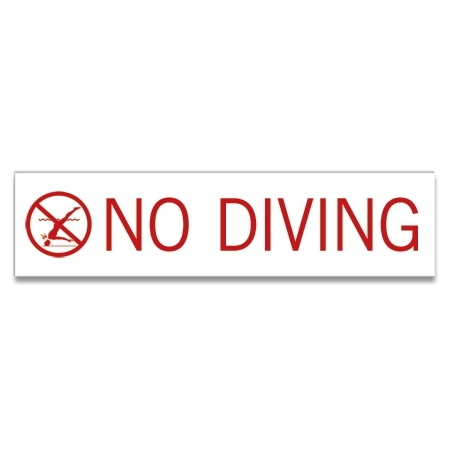 No Diving Sign w/Symbol