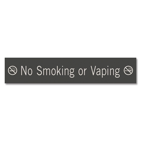 No Smoking or Vaping Sign w/Symbols
