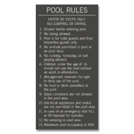 Pool Rules Sign