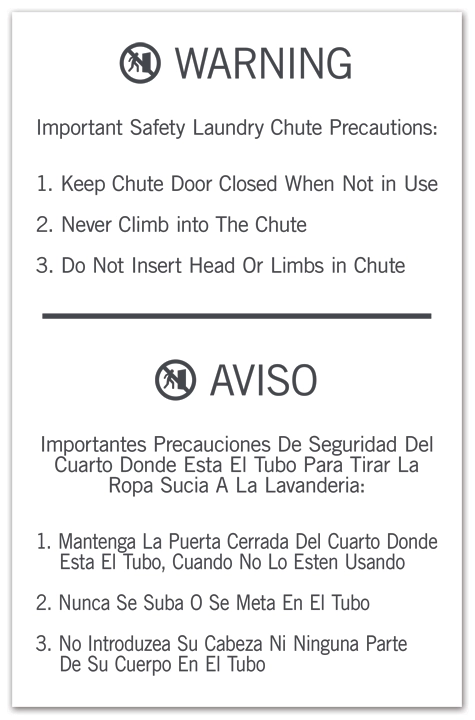 Replacement Laundry Chute Insert - Print Your Own