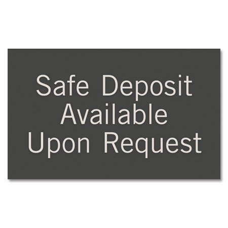 Safe Deposit Sign