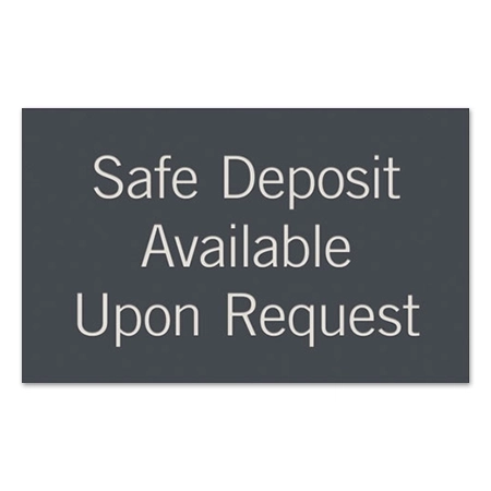 Safe Deposit Sign