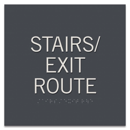 Stairs/Exit Route Egress Sign - CA Compliant
