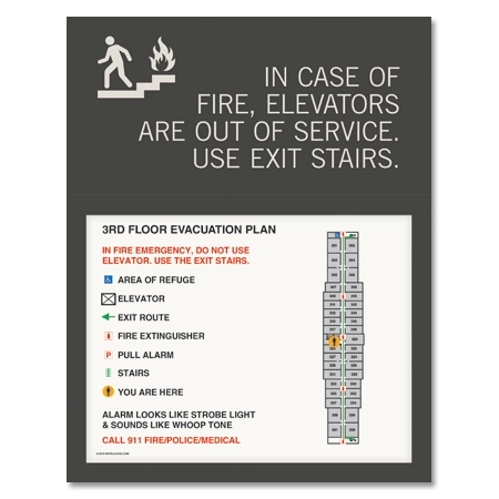 Standard Elevator Evacuation Plans - CA Compliant