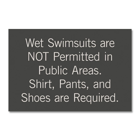 Wet Swimsuits Sign