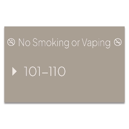 1-Line Directional Sign (No Smoking or Vaping Hotel)