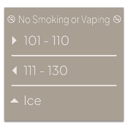 3-Line Directional Sign (No Smoking or Vaping)
