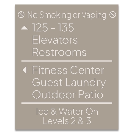 6-Line Directional Sign (Ice & Water Levels)