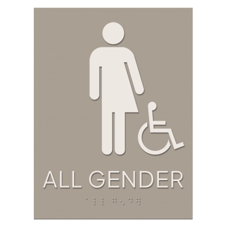 All Gender Restroom Sign w/ISA Symbol